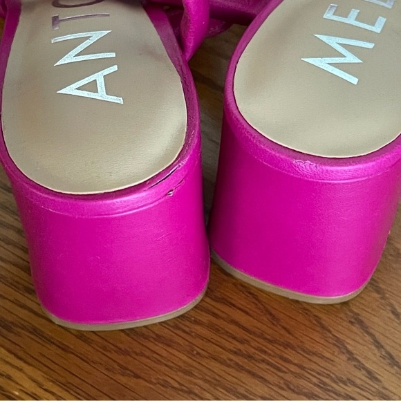 Antonio Melani Natessa Puff Strap Block Heel Sandal Magenta Size 6.5 - Picture 15 of 16